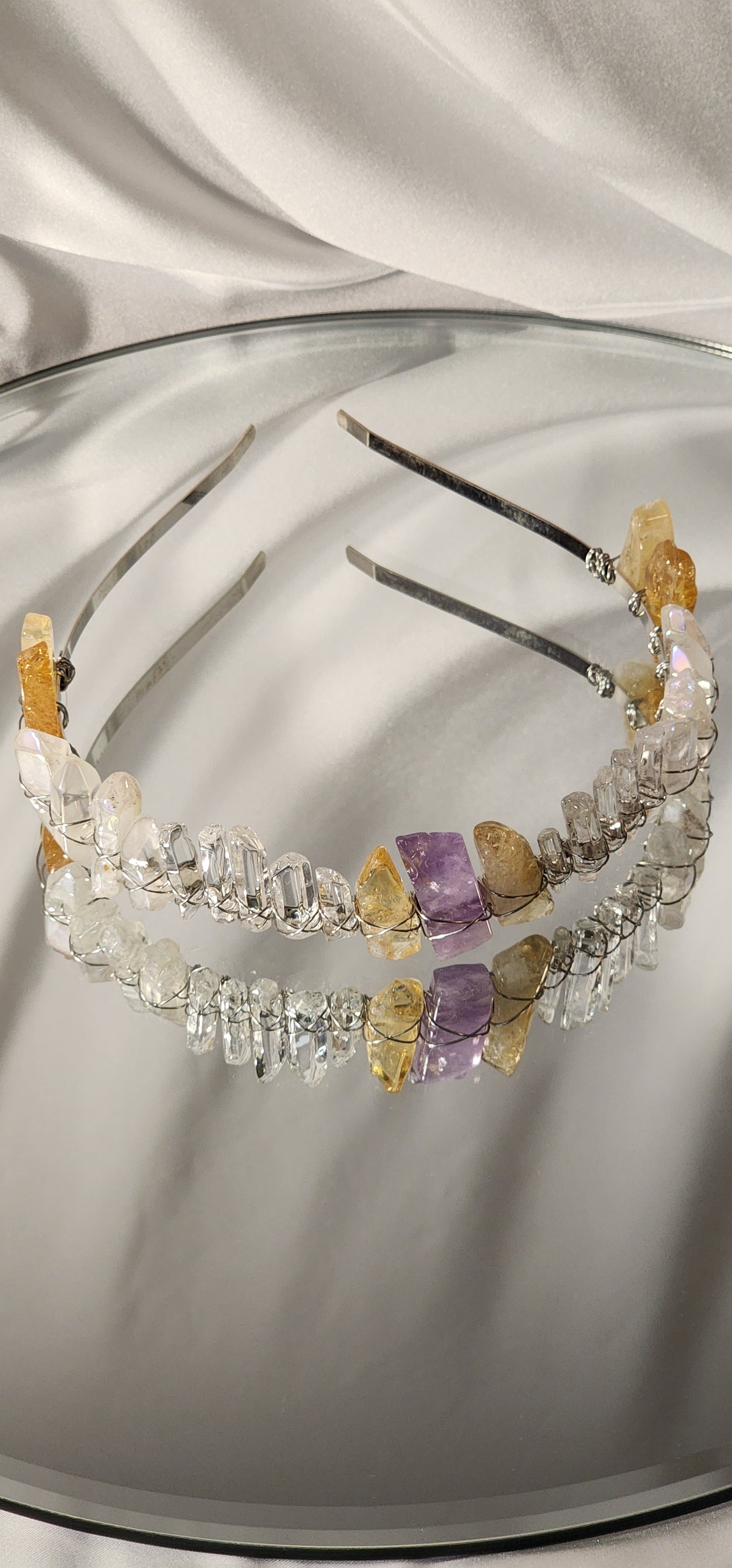 Citrine Quartz Amythest Crown