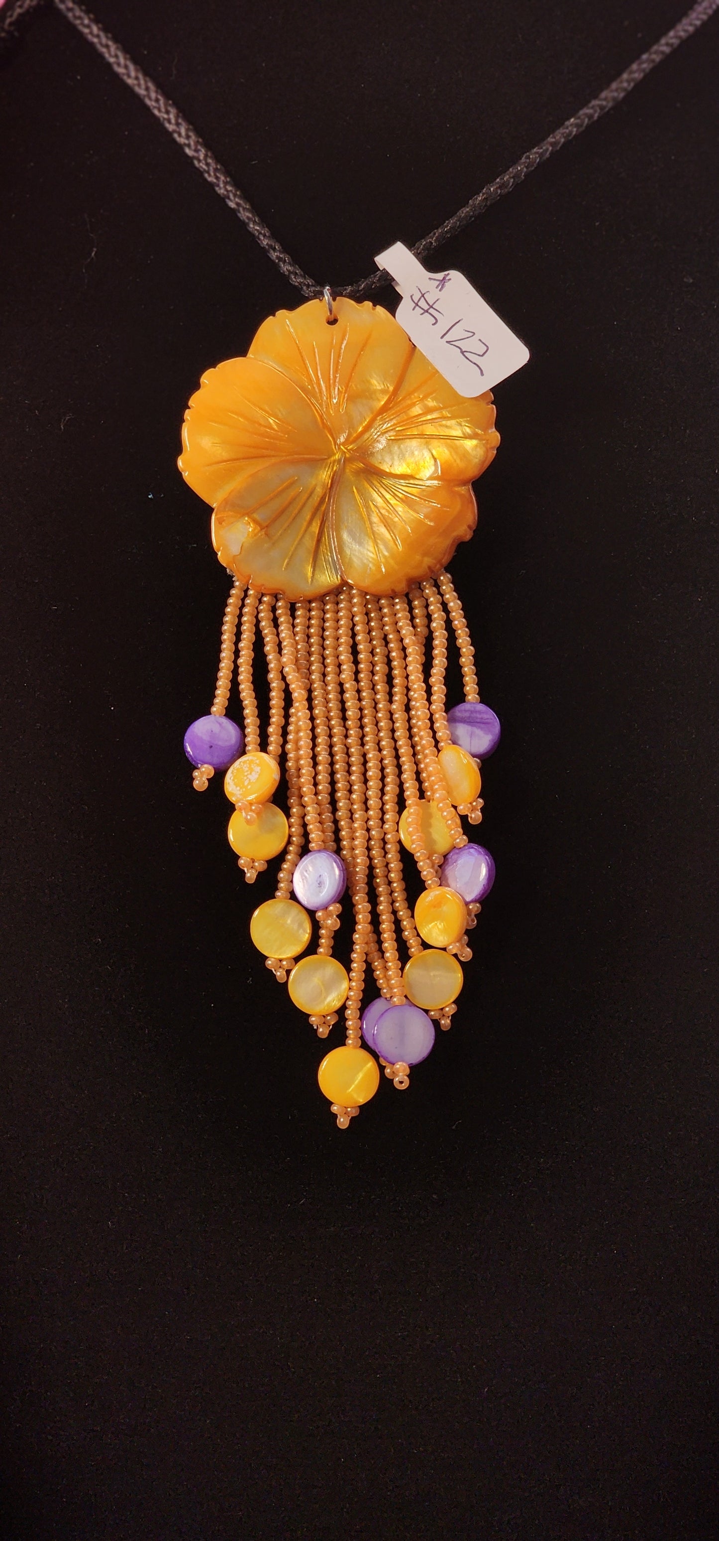 Handmade Beaded Necklace - #122- Hawaiian Sunset
