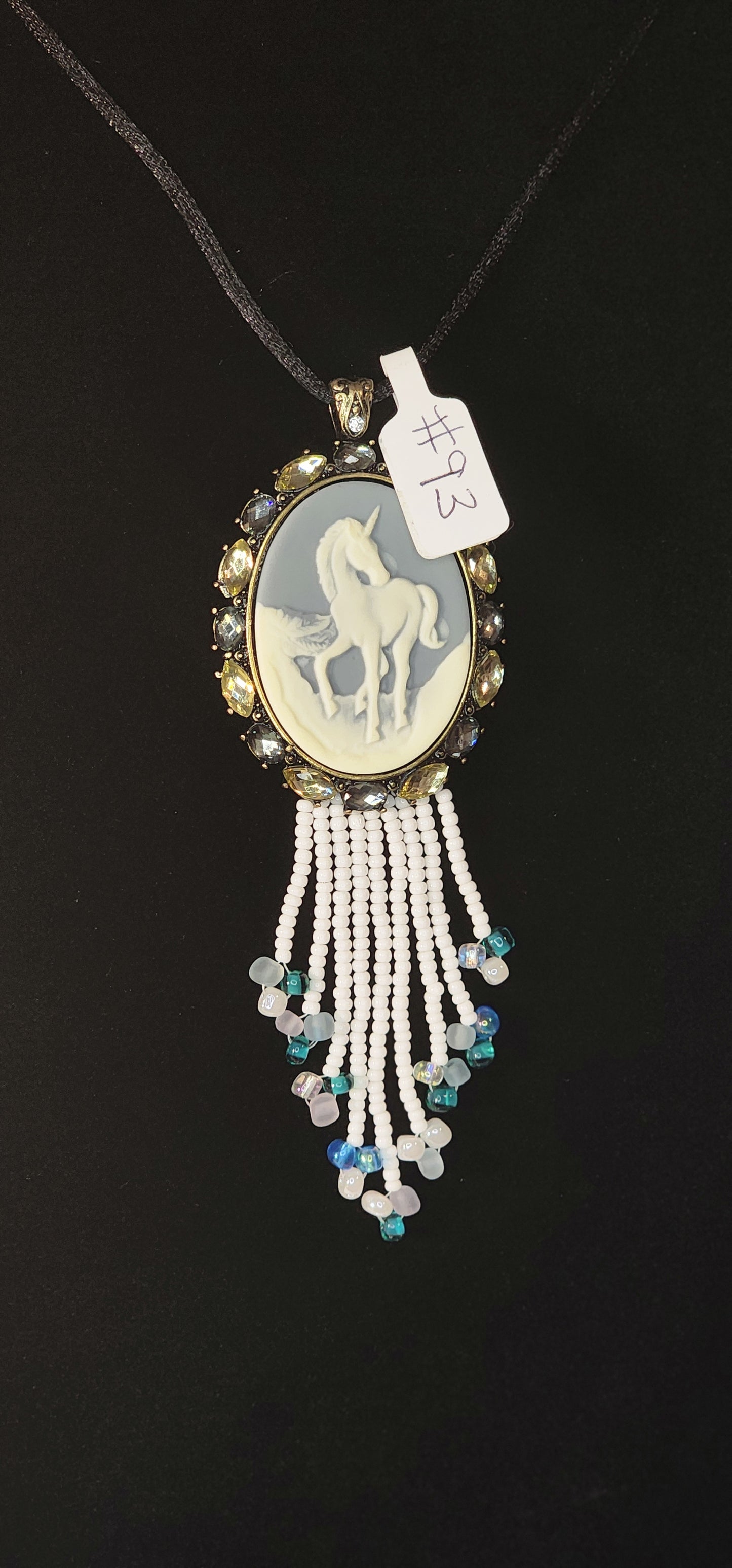 Handmade Beaded Necklace - #93 - Unicorn