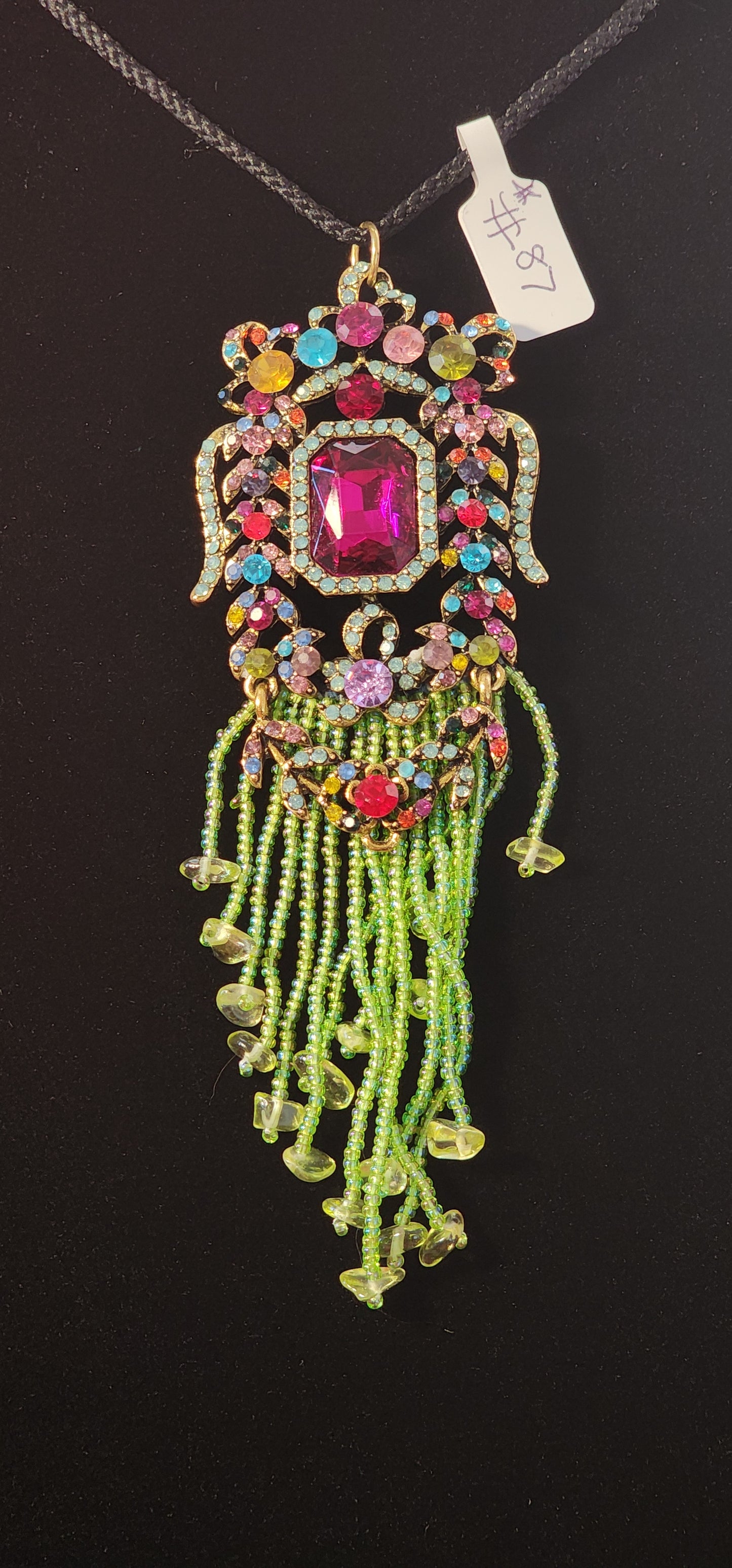 Handmade Beaded Necklace - #87 - Rainbow Paradise