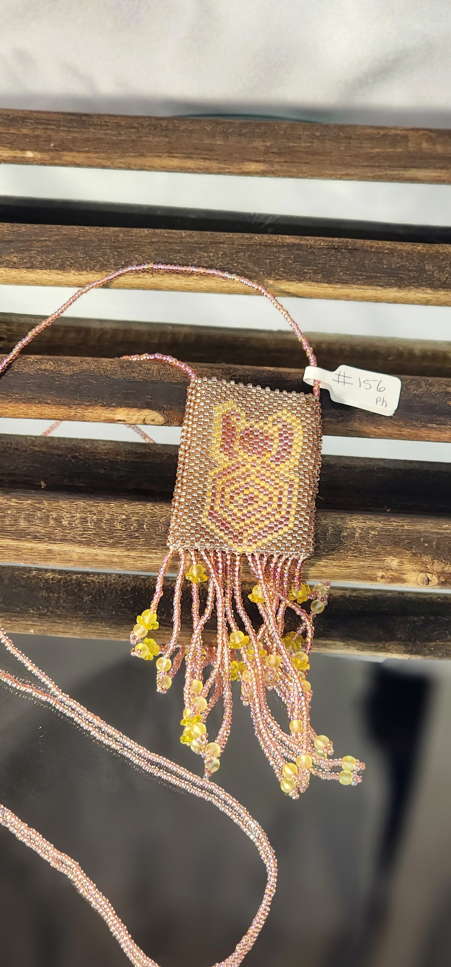 Handmade Beaded Pouch Necklaces – #156 - Goddess