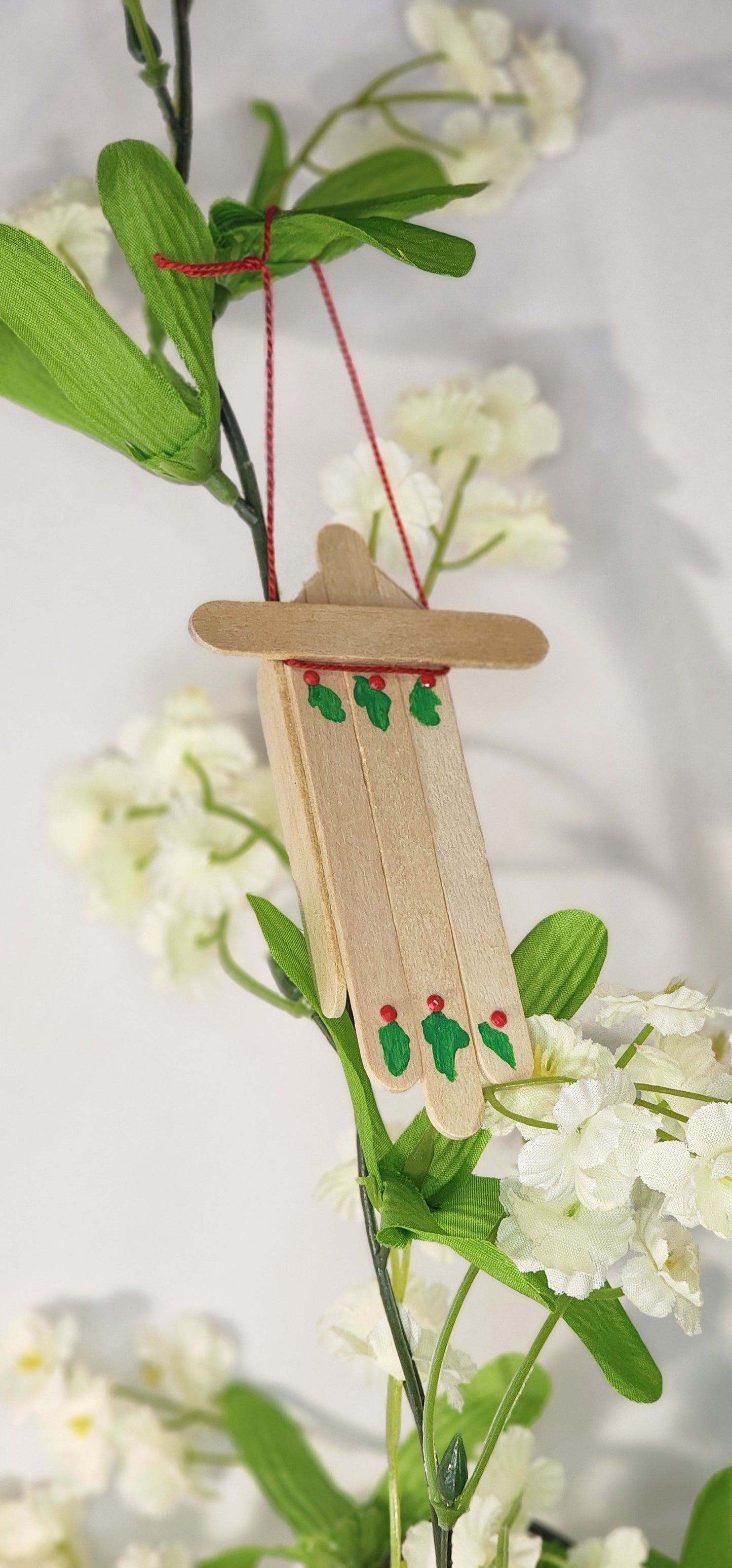 Wooden Sleigh Christmas Ornament