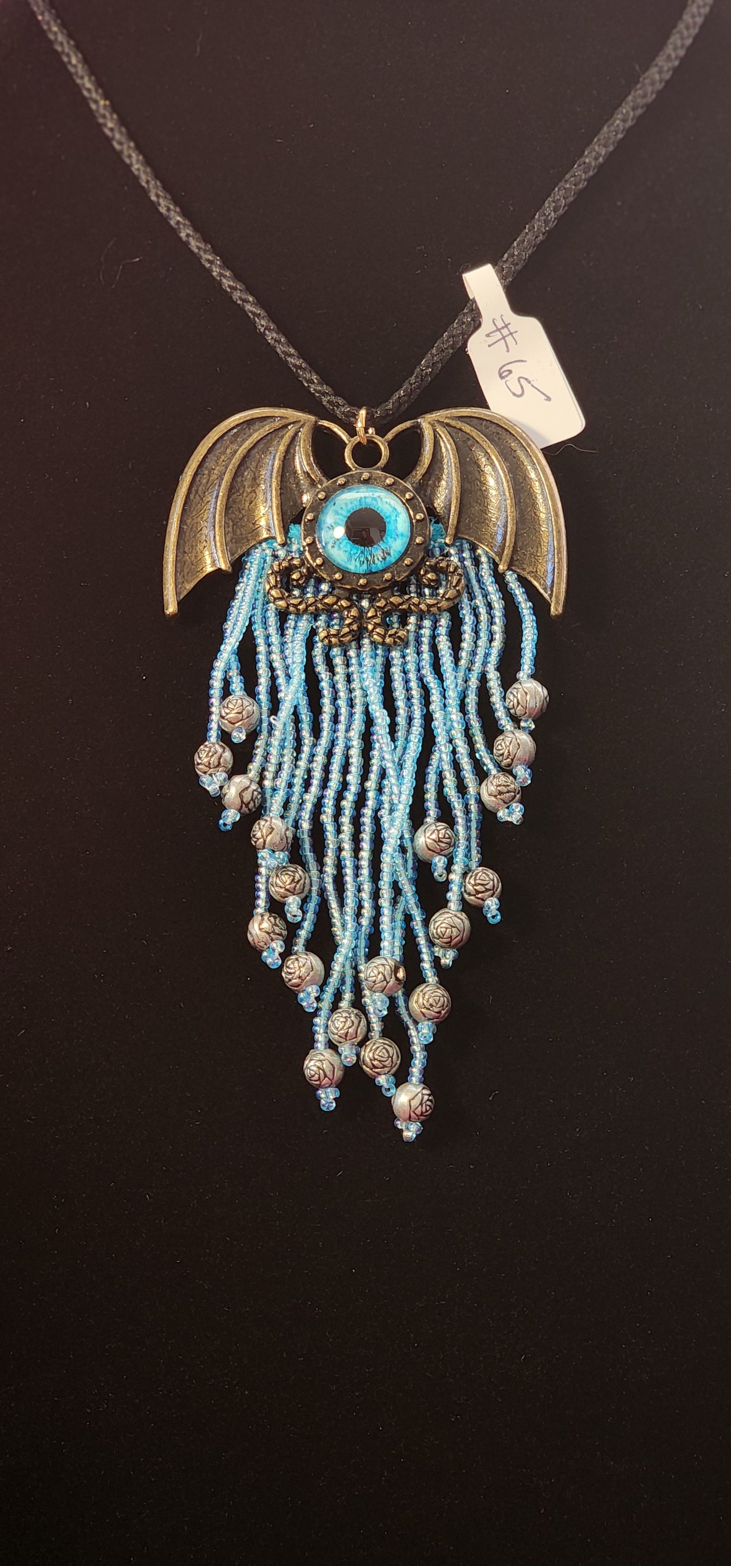 Handmade Beaded Necklace - #65- Winged Eye