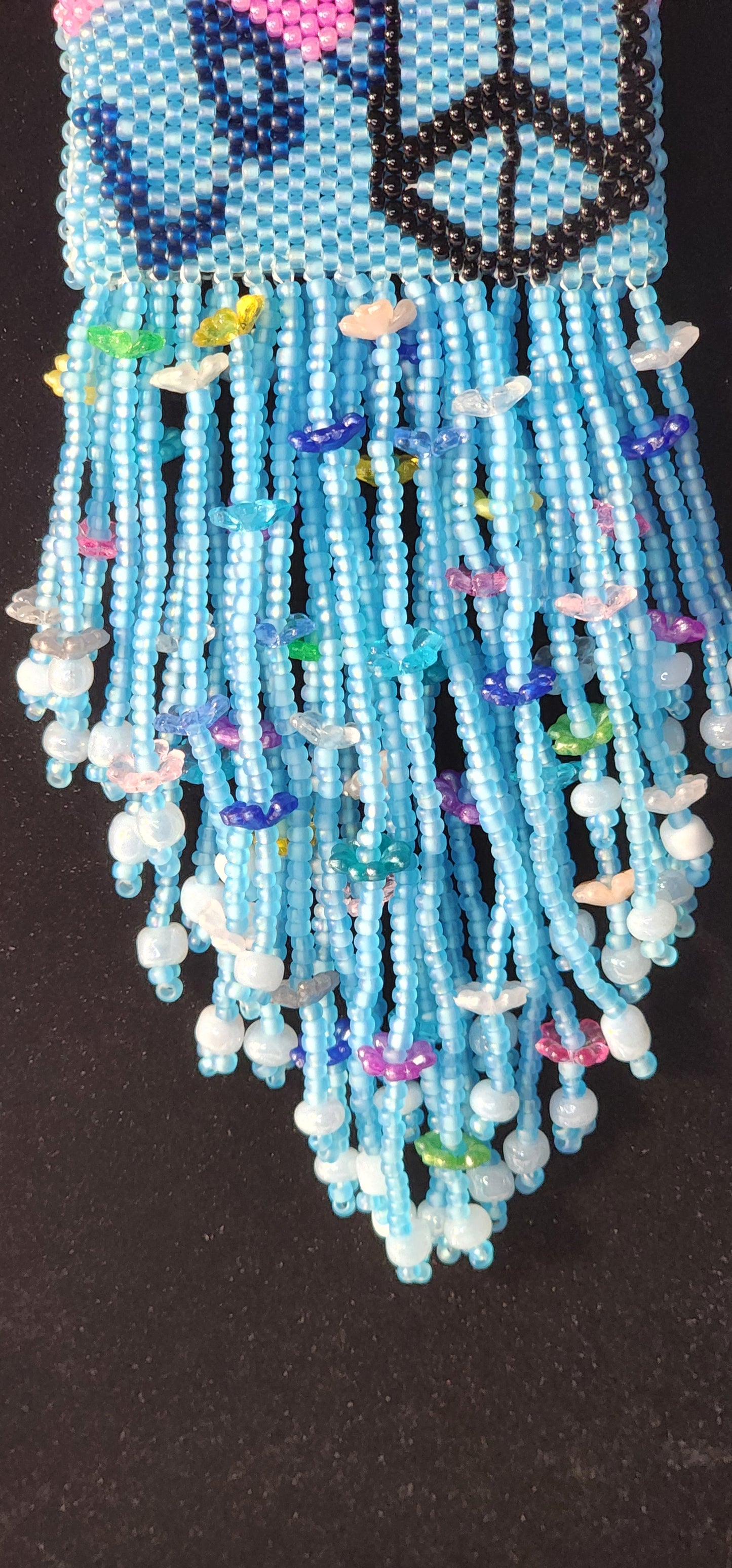 Handmade Beaded Pouch Necklaces – #10 - Love Rainbows