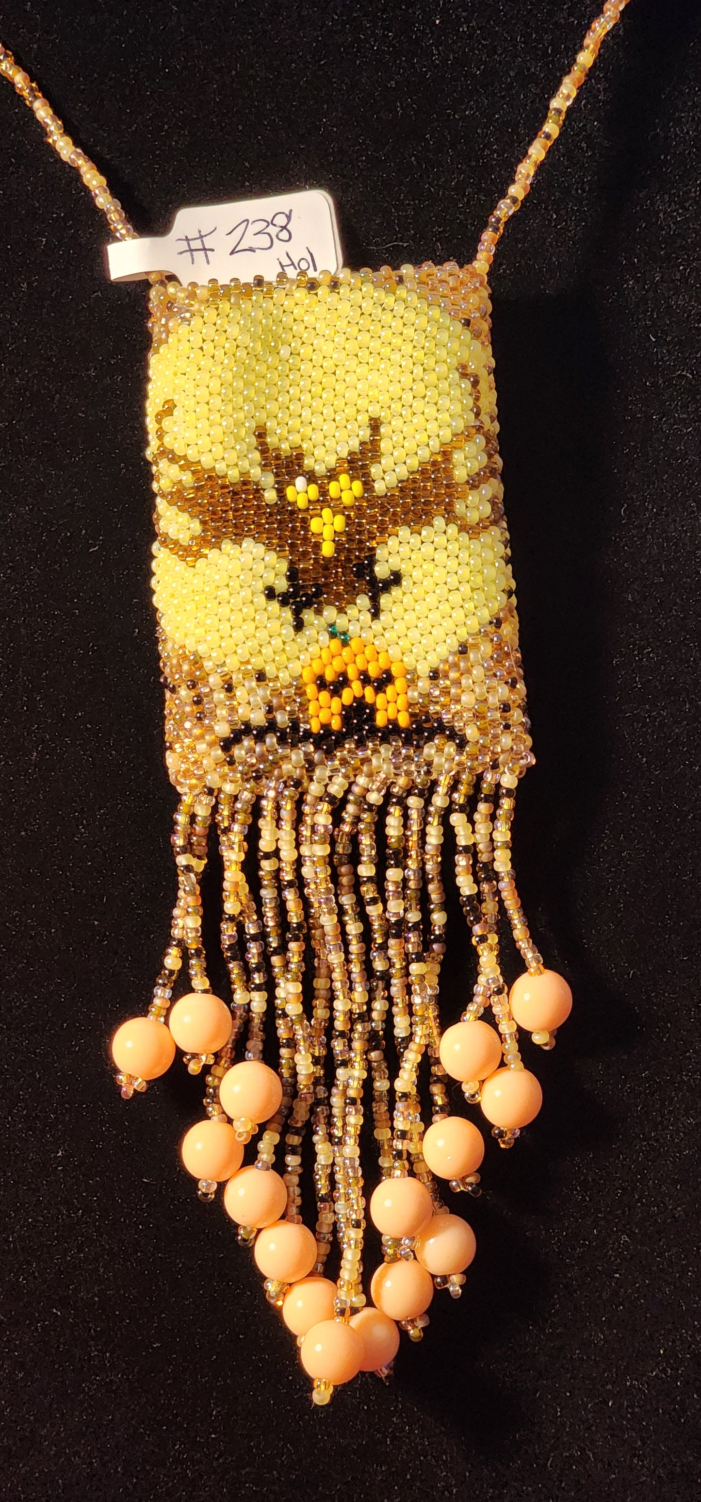 Handmade Beaded Pouch Necklaces –  #238 - Who's There