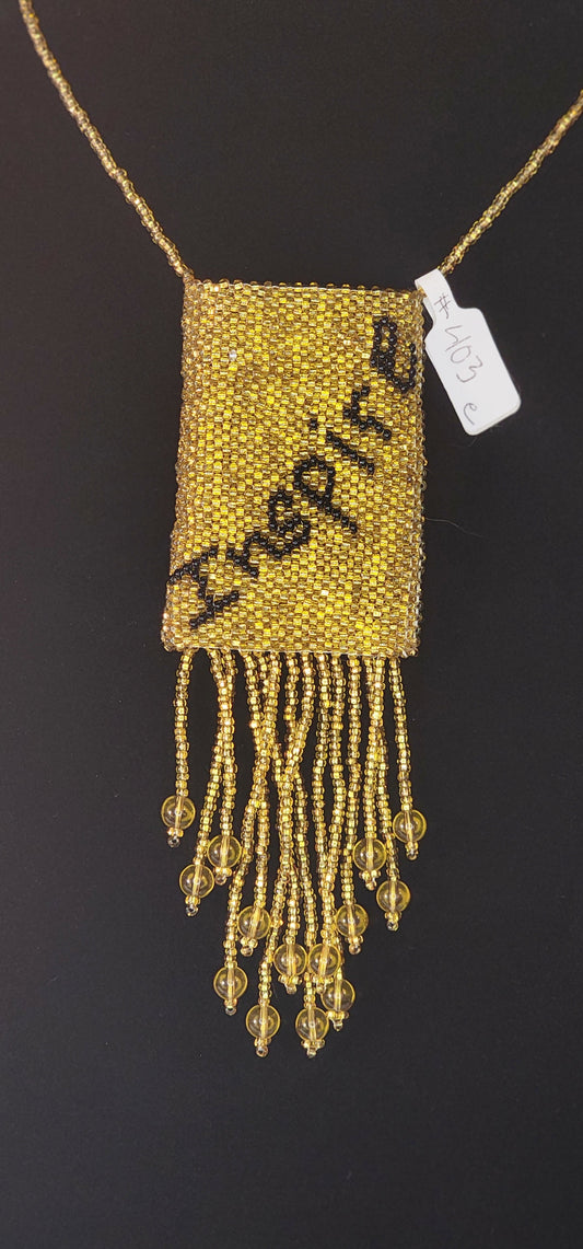 Handmade Beaded Pouch Necklaces – #403 - Inspire