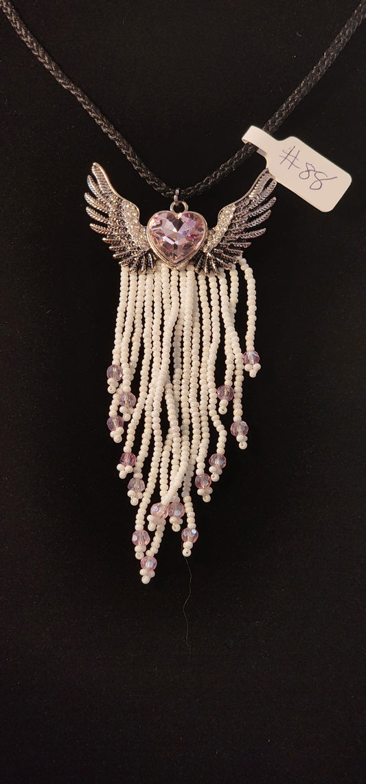 Handmade Beaded Necklace - #89 - Bejeweled Wings