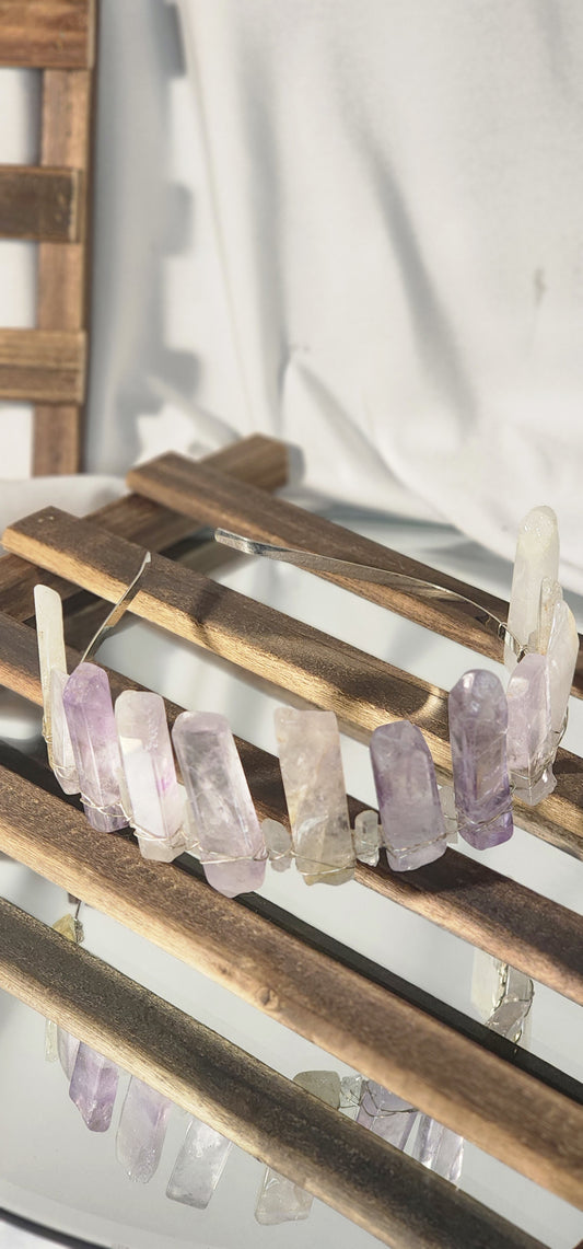 Quarts & Amythest Crystal Crown