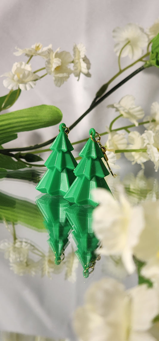 3D Prints - Christmas Tree Earrings